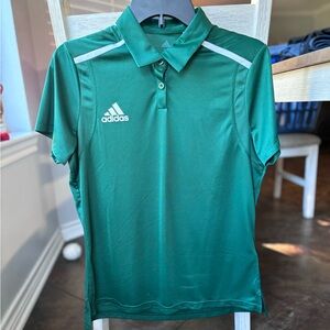 Women’s Adidas Dark Green/White Team Polo